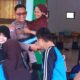 Kanit Bintibsos Sat Binmas Polres Sampang, Aipda Liwail Amri, Ketika Mengunjungi Sekolah Luar Biasa Negeri (Slbn) Di Kabupaten Sampang, Madura, Jawa Timur, Jumat (4/2/2023).