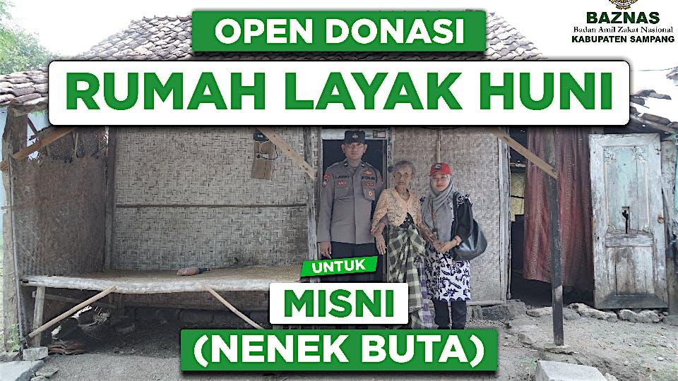 Bantu Nenek Misni, Seorang Nenek Buta Dari Desa Dharma Camplong, Sampang, Jawa Timur, Yang Hidup Di Gubuk Reyot Dan Membutuhkan Bantuan. Donasi Sekarang!