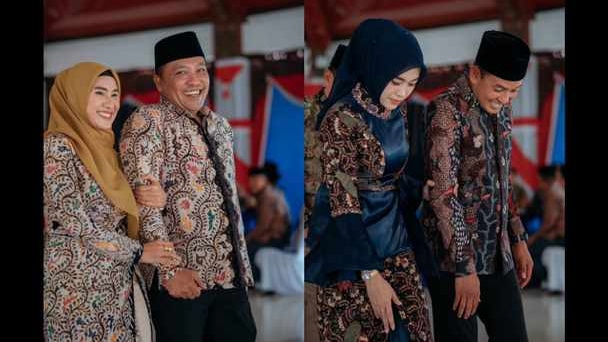 Batik Sampang Dipromosikan Lewat Pameran dan Pakaian Pegawai Pemkab 1 Bupati dan Wakil Bupati Sampang Beserta istri saat couple di hari batik