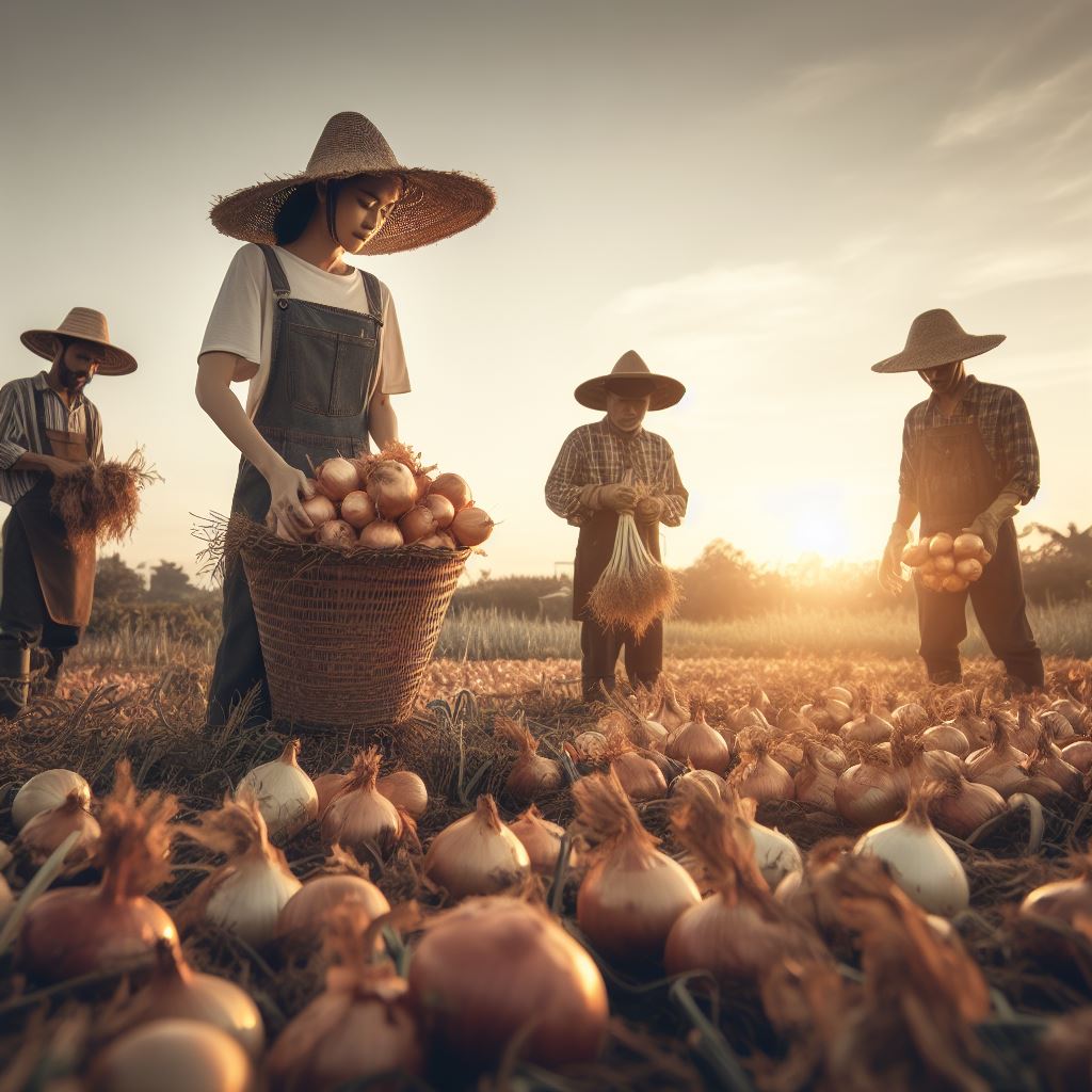 Sokobanah, Kecamatan Unggulan dalam Produksi Bawang Merah di Kabupaten Sampang 1 Ilustrasi petani bawang merah
