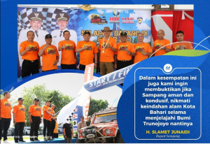 Bupati Sampang H. Slamet Junaidi Didampingi Wakil Bupati Sampang H. Abdullah Hidayat, Berangkatkan Peserta Offroad
